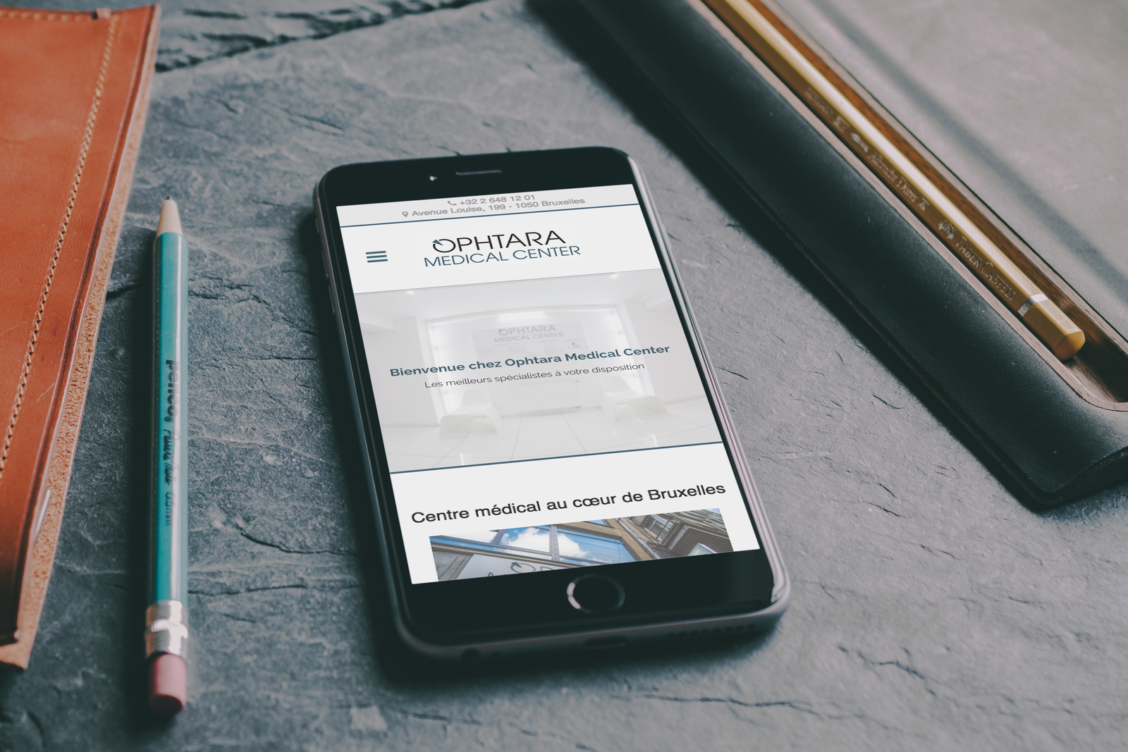 Présentation Ophtara Medical Center sur mobile